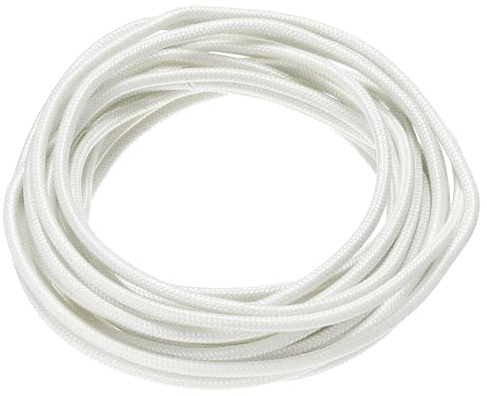 QUARKZMAN 5 Mètre/16,4ft 13AWG Câble Tressé en Silicone Flexible Blanc | Haute Température -60 à 300 Degrés Celsius Câble Électrique Résistant Isolé pour l'Industrie
