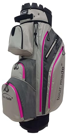 Tour Made Golfbag Cartbag utan racketlucka I stort kylfack I män och kvinnor I Golf Bag med Organizer I genomgående racketfack
