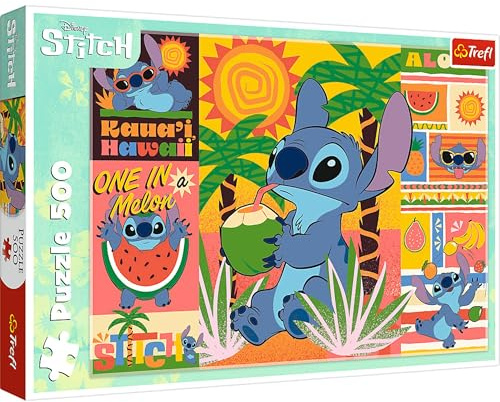 Trefl - Puzzle 500 Teile, Ferien mit Stich, Lilo&Stitch