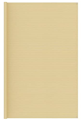 ZEYUAN Zeltteppich, Vorzeltteppich, Camping Plane, Teppich Für Camping Vorzelt, Bodenplane Zeltunterlage, Camping Teppich Outdoor, 300x400 cm Beige