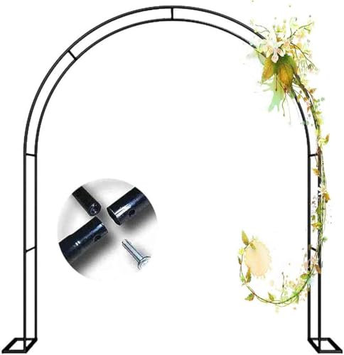 WCQSYY Arco De Jardin para Plantas Arco De Hierro Forjado para Plantas Trepadoras Arco De Rosales para Plantas Trepadoras,Blanca,W1.8M*H2.2M