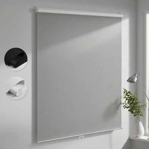 Tenda a rullo oscurante Klemmfix senza Forare, tenda avvolgibile oscurante con morsetti e con catenella per finestre e porte, Blackout, opaco, Protezione Solare