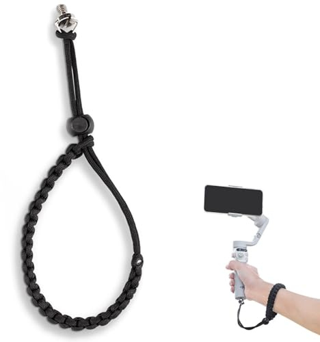 Honbobo Strap Accessories for DJI Osmo Mobile 8P/7P, DJI Osmo Mobile 8/7, Hand Wrist Strap with 1 4 Adapter Screw, OM Gimbal/Digital Camera Anti-lost Rope Lanyard