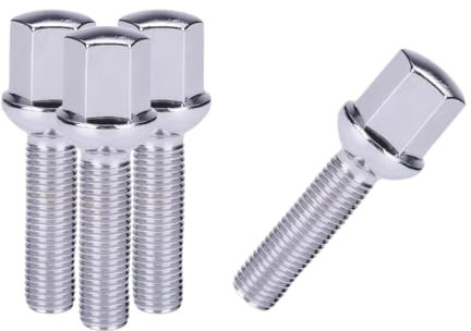 BASPHHH Bulloni Cerchio Compatibile con Benz per CLK per W209 1992-2009 M12x1.5 Bulloni per Ruote Auto Dadi per Pneumatici Vite in Lega Lunghezza 40 mm