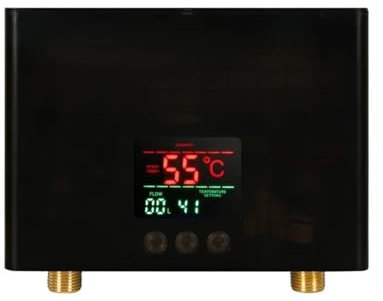 AUBEST Chauffe-Eau, Chauffe-Eau Électrique Instantané 3000W/5500W, Mini Conversion De Fréquence Intelligente, Température Constante(Zwart,110 3000W)