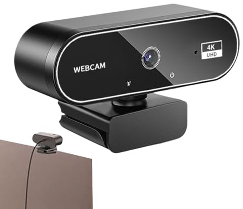 Webcam 4K, videocamera, monitor wireless HD per chiamate aziendali, laptop, riunioni, desktop, conferenze di gioco, video di squadre, qualità per il lavoro, rilevatore wireless, facile installazione