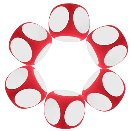 WEKAMOS 6 Stück Teiliges Große Weiße Schaumstoffwürfel mit Abwischbarer Oberfläche Blanko DIY Würfel für Lernspiele Party Familienaktivitäten Wiederbeschreibbar und Leicht Tragbar