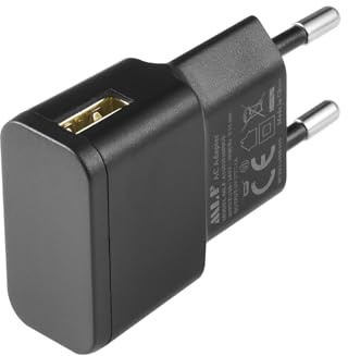 Security-01 USB-Ladegerät, 5V 1A 5W AC-zu-DC-Netzteiladapter, für IP-Kameras, Tablets, MP3-Player, E-Reader, Smartphones, Elektrowerkzeuge und mehr, Schwarz