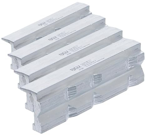 BGS 6796 | Schraubstock-Schutzbacken | Aluminium | Breite 100 mm | 2-tlg. | mit Magnet | Alu | Schonbacken (Packung mit 4)