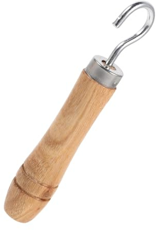 Dispositif D’aide à Tirette de Fermeture Éclair Poignée en Bois | Outil D’assistance pour Habillage, Usage sur Chaussures et Zip, Aide Simple pour Seniors