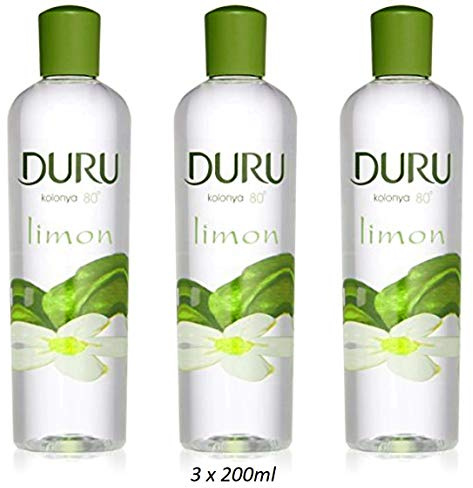 3x Duru Limon Kolonya Zitrone 200 ml Türkisches Duftwasser Eau de Kolonya
