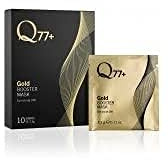 Q77+ - Mascarilla Facial - Gold Booster Mask - Efecto Lifting Instantáneo - Elaborada con Partículas de Oro, Vitaminas y Aceites Esenciales - Actúa y Reduce las Arrugas - Formato de 10 Sobres
