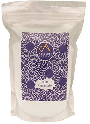 Absolute Aromas, Epsom Bath Salt, White, Unscented, 1kg