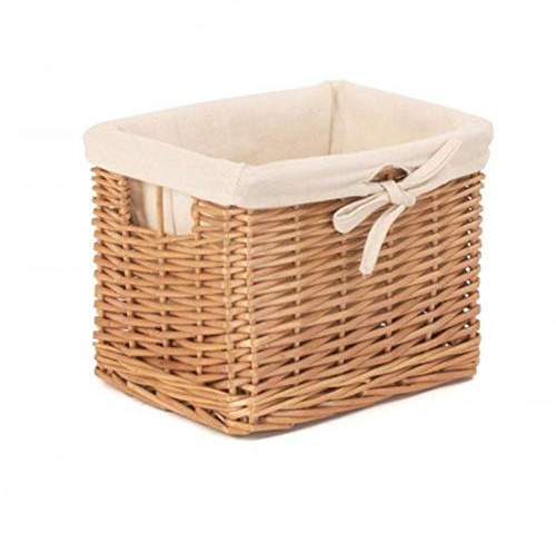 Red Hamper Rosso Hamper Cesto Profondo Stoccaggio con Fodera in Cotone, Vimini, Taglia Unica