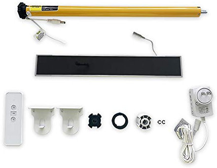 OlideSmart Electric Curtain Roller Shade Tubular Motor Kit AM25 (with Solar Panel Charger)