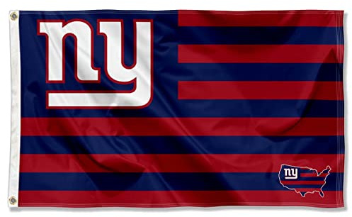 New York Giants USA American Nation Stripes 3x5 Grommet Flag