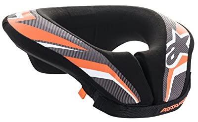 Alpinestars Sequence Guardia de Cuello de Motocross Juvenil (Black/Orange,L/XL) (6741018-148-L-XL)