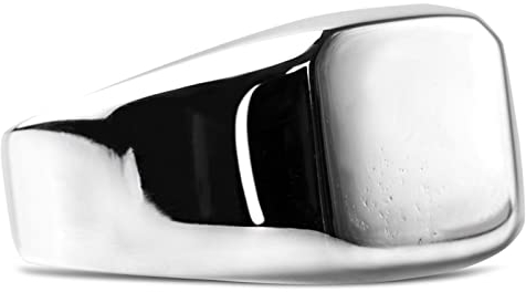 Mesnt Schmuck Biker Edelstahl Herren-Ring Quadrat Siegelring 22mm Ring Herren Vintage Schmuck Geschenk, Größe 63 (20.1)