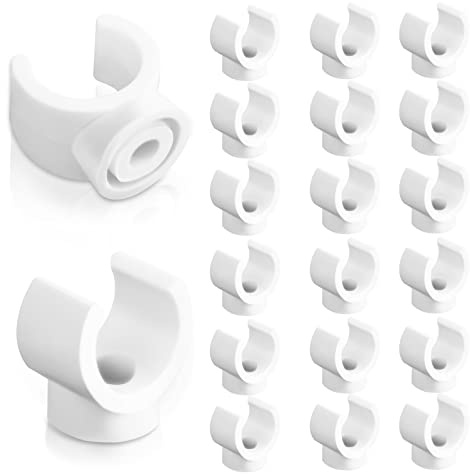 Abeillo 20 Packs 1/2 Inch PEX Clips Hangers Clamps Support Holder 16 mm U-Hook Hangers Water Holder Clamps Tubing Clamp Clips Socket
