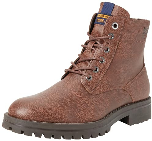 JACK & JONES Jfwbernie Pu Boot Botines con cordones de poliuretanoHombre