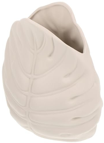 DECHOUS Vaso Decorativo in Ceramica A Forma di Foglia Rotonda Moderno Portafiori Adatto per Soggiorno Cucina E Centrotavola