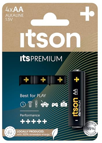 ITSON Blister de 4 Piles Alcalines LR6/AA 1,5V itsPREMIUM