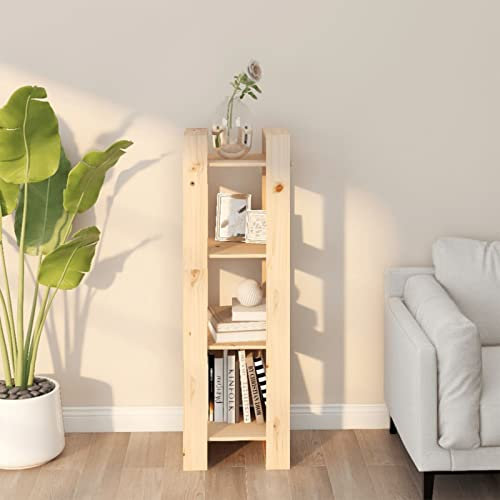 ARKEM Bücherregal/Raumteiler 41x35x125 cm Massivholz Kiefer Raumteiler Regal Schrank BüCherregal Storage Shelves Regal Raumteiler