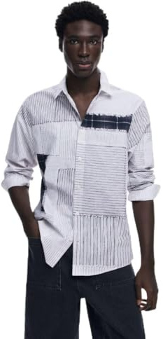 Desigual Man Mall 1 Co, 2015 GRIS Plata, XXL, svart, XXL