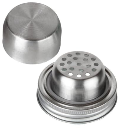 GRIRIW Stainless Steel Jar Lid Leakproof Cover for Cocktail Shaker Mason Jar, 2pcs Sturdy Tin Lids Suitable for Bar and Home Use