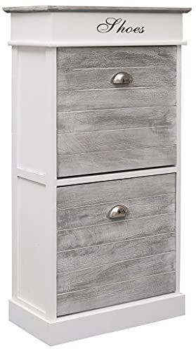 DYRJDJWIDHW schuhablage,schuhregal Holz,Schuhschrank Grau 50 x 28 x 98 cm Paulownia HolzFür Türöffnungen, Korridore