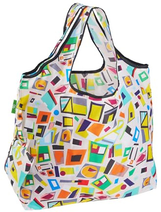 ECO CHIC Foldable Reusable Large Recycled Grocery Bags Lightweight Shopping Tote Bags with Storage Pouch