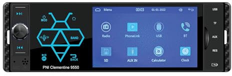 Lettore MP5 PNI Clementine 9550 1DIN display 4 50Wx4, Bluetooth, radio FM, Carplay, funzione RDS