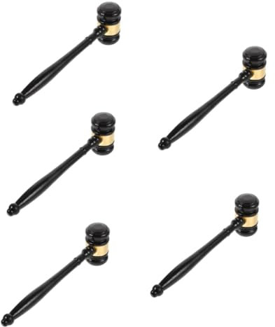 STOBOK 5stücke Holzrichterhammer Für Auktionen Handgefertigter Gavel Aus Solidem Holz Für Anwälte Und Richter Langlebig Und Robust Für Gerichtssitzungen Und Verkaufstreffen