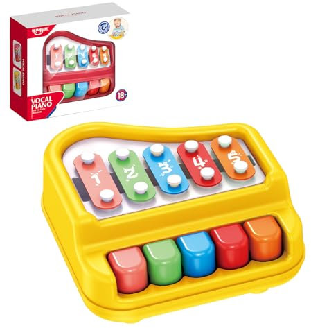 Children Musical Toys: Flex kids piano, toddler educational toy, Musical piano for boys and girls. A gift for Christmas,birthday Preschool toy 18 months+ 2 3 4 years Learn music Learn piano yellow