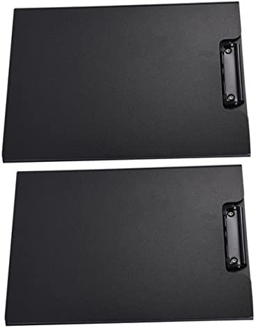 OFFSCH 2pièces Porte-blocs Noirs Avec Clips Pour Bureau Supports Légers Et Compacts Pour Organisation De Documents Et Écriture Facile