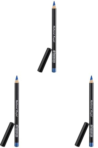 benecos Naturkosmetik - Kajalstift - talkfrei - bright blue (Packung mit 3)