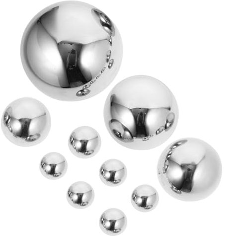 CIYODO 10stücke Edelstahl Halbkugel Spiegelsphäre Polierte Garten Dekoration Reflektierende Metall Kugeln Für Innen Und Außeneinsatz Für Teiche Gärten Und Terrassen
