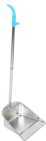 BESTOYARD Recogedor De Acero Inoxidable Grueso con Mango y Borde Pala Quitapelos para Cocina Hogar Oficina y Tienda Diseño Resistente y Fácil De Almacenar