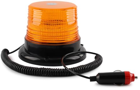 Hooma LED Rundumleuchte Magnet 12V für Truck, KFZ, LKW, Traktor (Gelb)