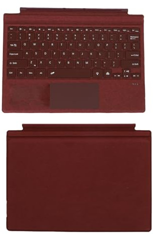 Plyisty TABLET TRÅDE -tangentbord, Passande för Pro 3 4 5 6 7, 7+ Portabel med Multi Gest Pekplatta, 7 Färgbaklyst Täckning (WINE RED)