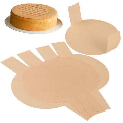 ABOOFAN 100feuilles Rondes de Papier Sulfurisé pour Moules à Cake Gâteaux Non Blanchi pour Pâtisserie à Domicile