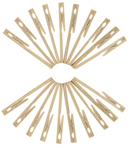 Hemobllo Pinzas para Tubo de Ensayo de Bambú Beige Mango Largo y Diseño Ligero, 20 Piezas para Uso en Laboratorio y Escuela