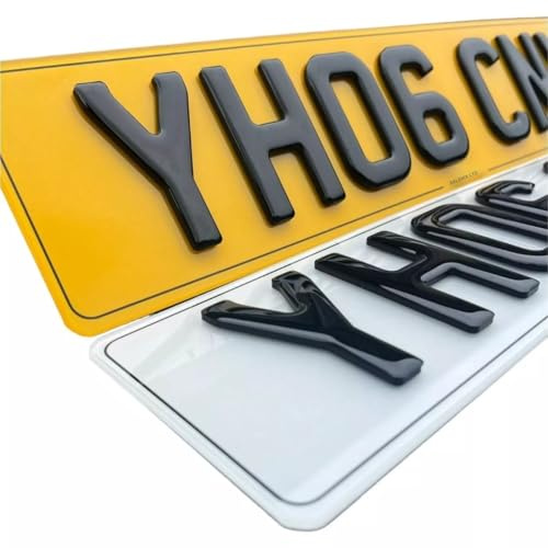 Standard Pair/Front/Rear Acrylic/Number/Plate UK/GB/EV/Badges/Border Automotive Car/Van/MOT 100%/Legal