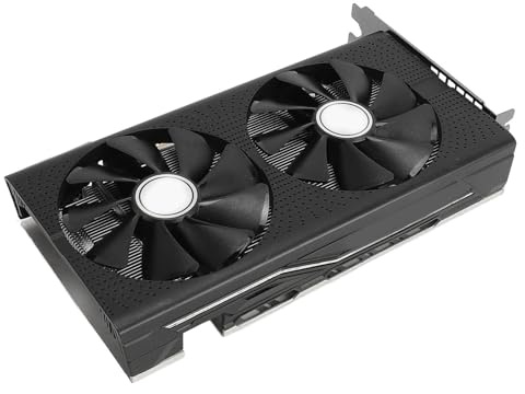 HUSHUI Tarjeta Gráfica para Juegos RX470, 8 GB GDDR5 256 bits PCI Express 3.0 X16, 2048 Núcleos Frecuencia de Núcleo de 1226 MHz, con Refrigeración por Ventilador Dual para PC de