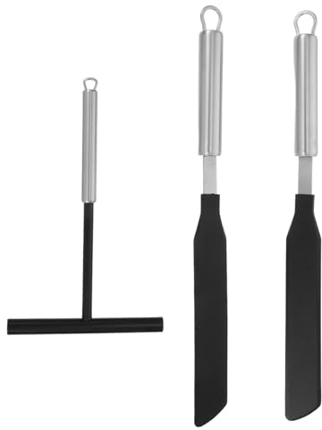 HAKIDZEL 1 Juego de Espátula Y Extensor de Crepes - Espátula para Masa de Crepes, Volteador de Pasteles, Utensilios de Cocina, Herramienta de Acero Inoxidable para Extender Masa