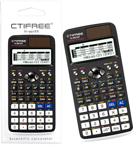 FX-991EX Scientific Calculator, Engineering Scientific Calculator with 552 Functions and 2-Line LCD Display, 10+2 Digits Written Display Calculators for School Students, Teachers and Business (Black)