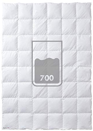 Kauffmann First Class Elegance 700 Daunendecke, Kassettendecke 4x6 6cm Steg, Wärmeklasse: Extra Warm, 135 x 200 cm, 60° waschbar