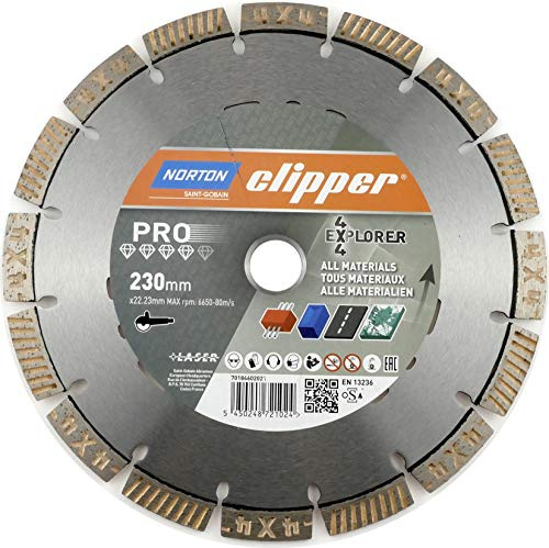 Norton Clipper Pro 4x4 Explorer Ø 230 x 22,23 Universal-Diamantscheibe