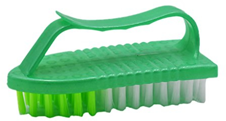 Fliyeong - Spazzola per bucato, resistente, con manico in plastica, per pulire i vestiti, scarpe, 1 pezzo, verde pratico e popolare