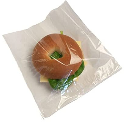 Venuscello® 1000 x Cellophane Film Front Paper Clear Window Bag for Sandwich, Cake, Chocolate, Dessert, Cookies, Sweets & Other Foods - White - 7 x 7
